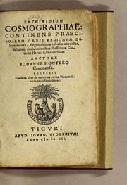 Cover of: Enchiridion cosmographiae: continens præcipuarum orbis regionum delineationes, elegantissimis tabulis expressas, solidisq[ue]; declarationibus illustratas, carmine heroico, libris tribus