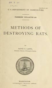 Cover of: Methods of destroying rats
