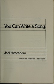 Cover of: If they ask you, you can write a song