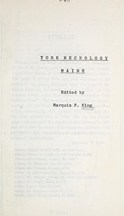 York necrology by Marguis Fayette King