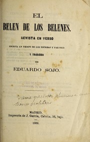 Cover of: El bele n de los belenes: revista en verso