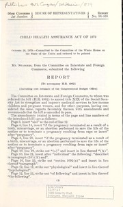 Child health assurance act of 1979 by United States. Congress. House. Committee on Interstate and Foreign Commerce. Subcommittee on Health and the Environment.
