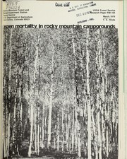 Cover of: Aspen mortality in Rocky Mountain campgrounds by Thomas E. Hinds