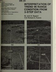 Cover of: Interpretation of trend in range condition from 3-step data by Jack N. Reppert
