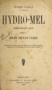 Cover of: Hydro-mel: tragedia en tres actes y en vers