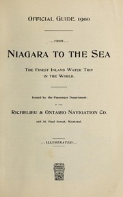 Cover of: Official guide, 1900 from Niagara to the sea: the finest inland water trip in the world