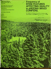 Cover of: Frequency of stem features affecting quality in Arizona mixed conifers