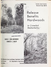 Cover of: Release benefits hardwoods in crowded shelterbelts