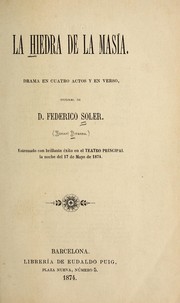 Cover of: La hiedra de la masi a: drama en cuatro actos y en verso