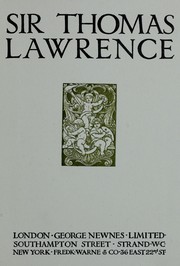 Cover of: Sir Thomas Lawrence