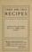 Cover of: Tried and true recipes