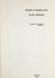 Cover of: Notices of several towns in New Hampshire | Lowell, Charles