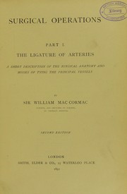 Cover of: Surgical operations by MacCormac, William Sir