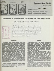 Distribution of pandora moth egg masses and first stage larvae