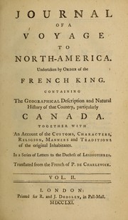 Cover of: Journal of a voyage to North-America by Pierre-François-Xavier de Charlevoix