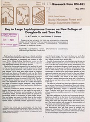 Cover of: Key to large lepidopterous larvae on new foliage of Douglas-fir and true firs