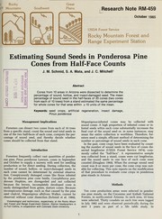 Cover of: Estimating sound seeds in ponderosa pine cones from half-face counts
