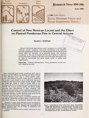 Control of new Mexican locust and the effect on planted ponderosa pine in central Arizona by G.J. Gottfried