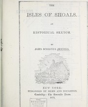 Cover of: The Isles of Shoals. by John Scribner Jenness, John Scribner Jenness