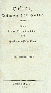 Cover of: Drako, D©Þmon der H©œlle by Gustav Schilling