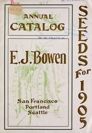 Annual catalog by E.J. Bowen (Firm)