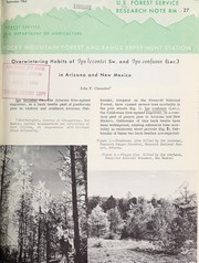 Overwintering habits of Ips lecontei Sw. and Ips confusus (Lec.) in Arizona and New Mexico by John F. Chansler