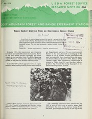 Cover of: Aspen sucker growing from an Engelmann spruce stump