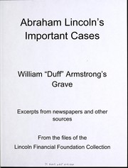 Abraham Lincoln's important cases by Lincoln Financial Foundation Collection