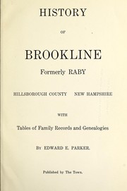 Cover of: History of Brookline by Edward E. Parker