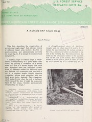 Cover of: A multiple BAF angle gage