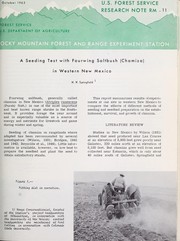 Cover of: A seeding test with fourwing saltbush (chamiza) in western New Mexico