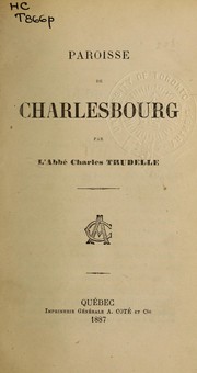 Cover of: Paroisse de Charlesbourg by Charles Trudelle
