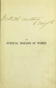 Cover of: On surgical diseases of women