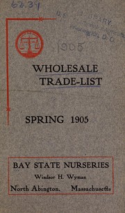 Cover of: Wholesale trade list: spring 1905