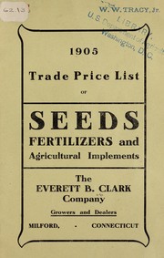 Cover of: 1905 trade price list of seeds, fertilizers and agricultural implements