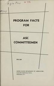 Cover of: Program facts for ASC committeemen