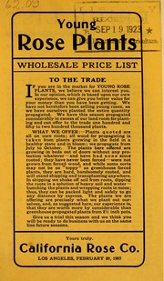 Cover of: Young rose plants: wholesale price list