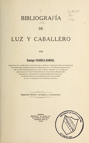 Cover of: Bibliografi a de Luz y Caballero