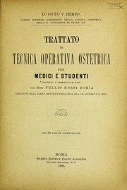 Cover of: Trattato di tecnica operativa ostetrica per medici e studenti