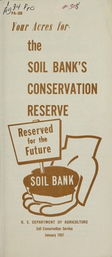 Cover of: Your acres for the Soil Bank's conservation reserve