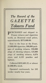 Cover of: Tobacco for soldiers by 