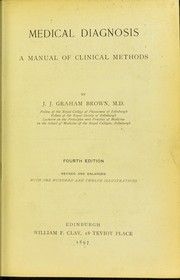 Cover of: Medical diagnosis by J. Graham Brown
