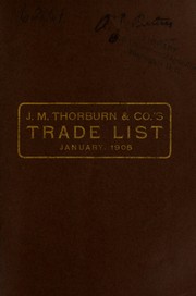Cover of: Trade price-list of seeds by J.M. Thorburn & Co