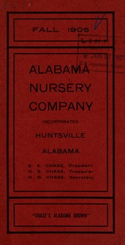 Cover of: Wholesale price list of the Alabama Nursery Company, incorporated by Alabama Nursery Company