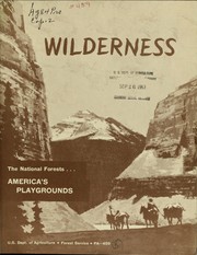 Cover of: Wilderness by United States. Forest Service.