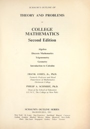 Cover of: College mathematics by Frank Ayres