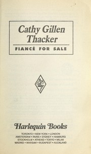 Cover of: Fiance For Sale by Cathy Gillen Thacker