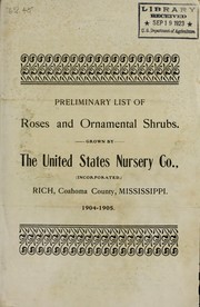 Preliminary list of roses and ornamental shrubs by United States Nursery Co