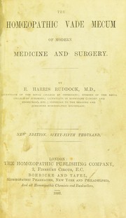 Cover of: The hom¿opathic vade mecum of modern medicine and surgery