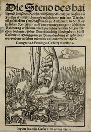 Die Stend des Hailigen Römischen Reichs by Johann Haselberg